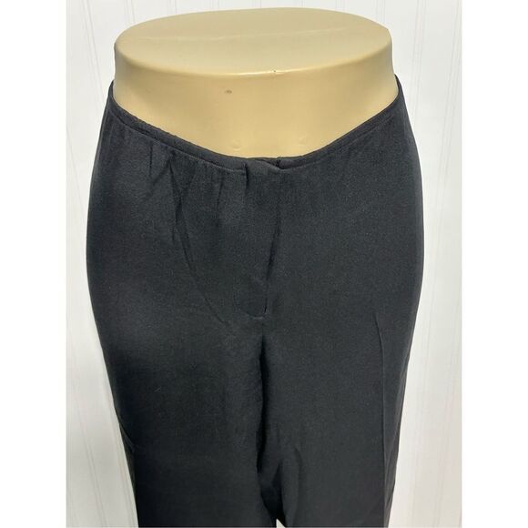 Eileen Fisher Cropped Ankle Pants Straight Leg Trouser Dress Pants Black Large - Picture 3 of 13